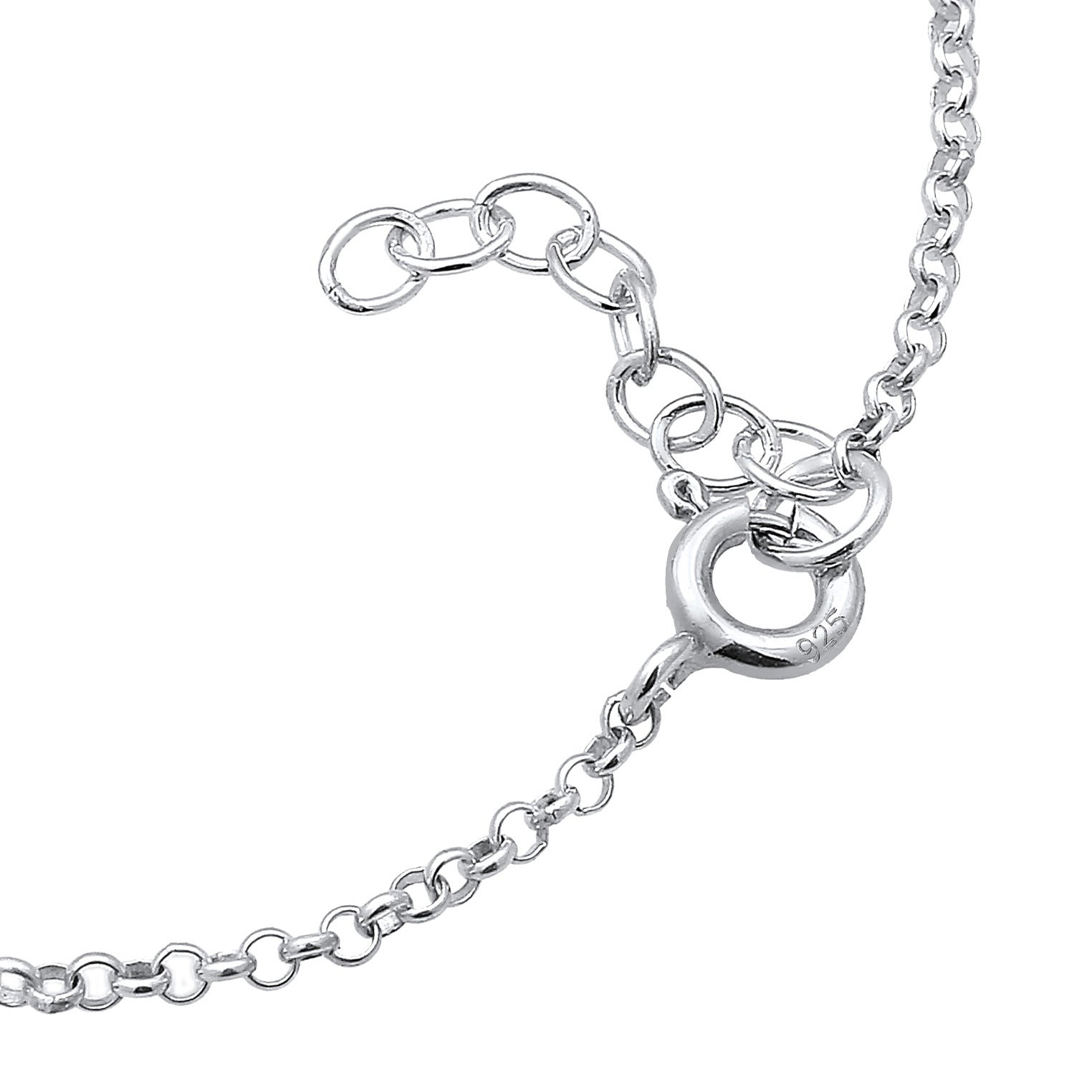 Silber - Elli | Armband Blume | Kristall ( Rosa ) | 925er Sterling Silber