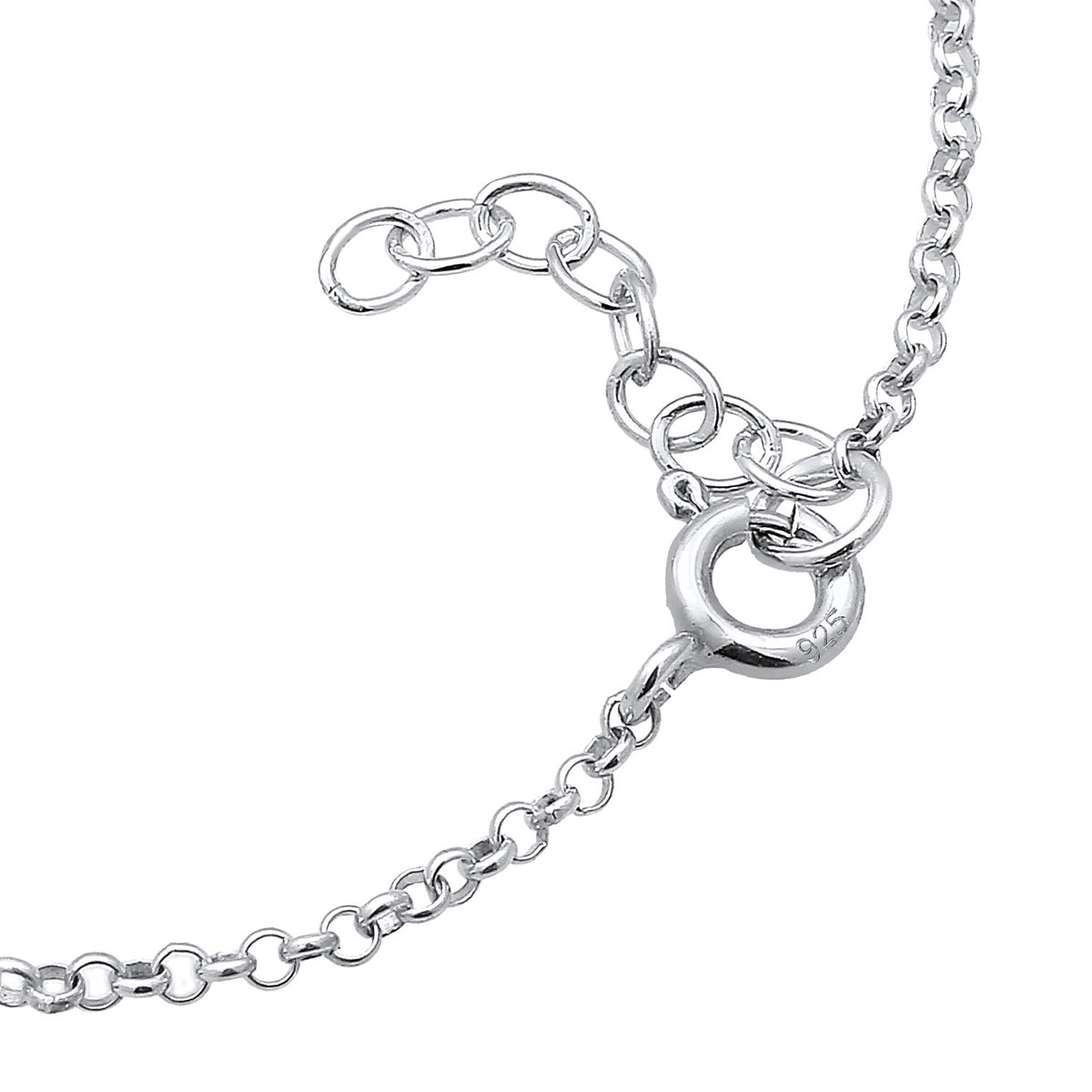 Silber - Elli | Armband Blume | Kristall ( Rosa ) | 925er Sterling Silber