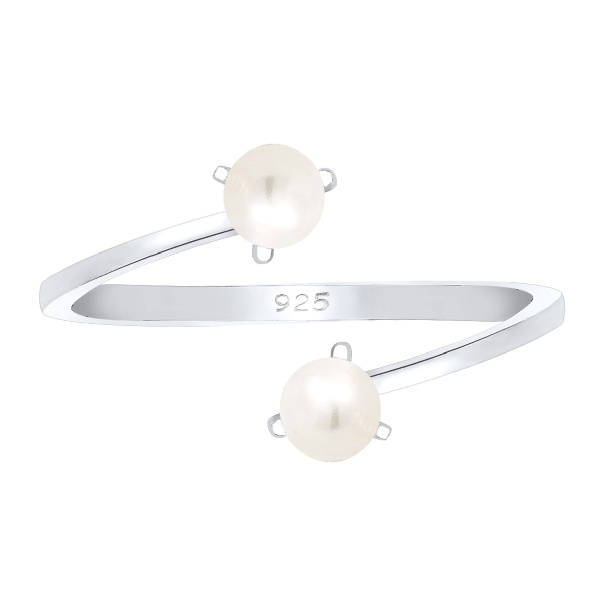 Silber - Elli | Ring | Süßwasserperle | 925er Sterling Silber