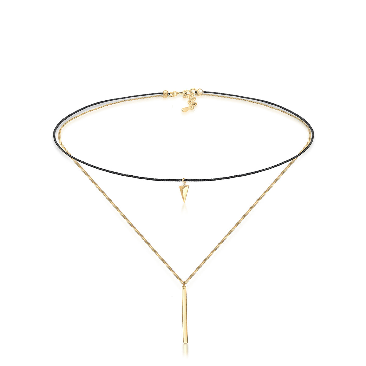 Gold - Elli | Layer-Choker | 925 Sterling Silber vergoldet