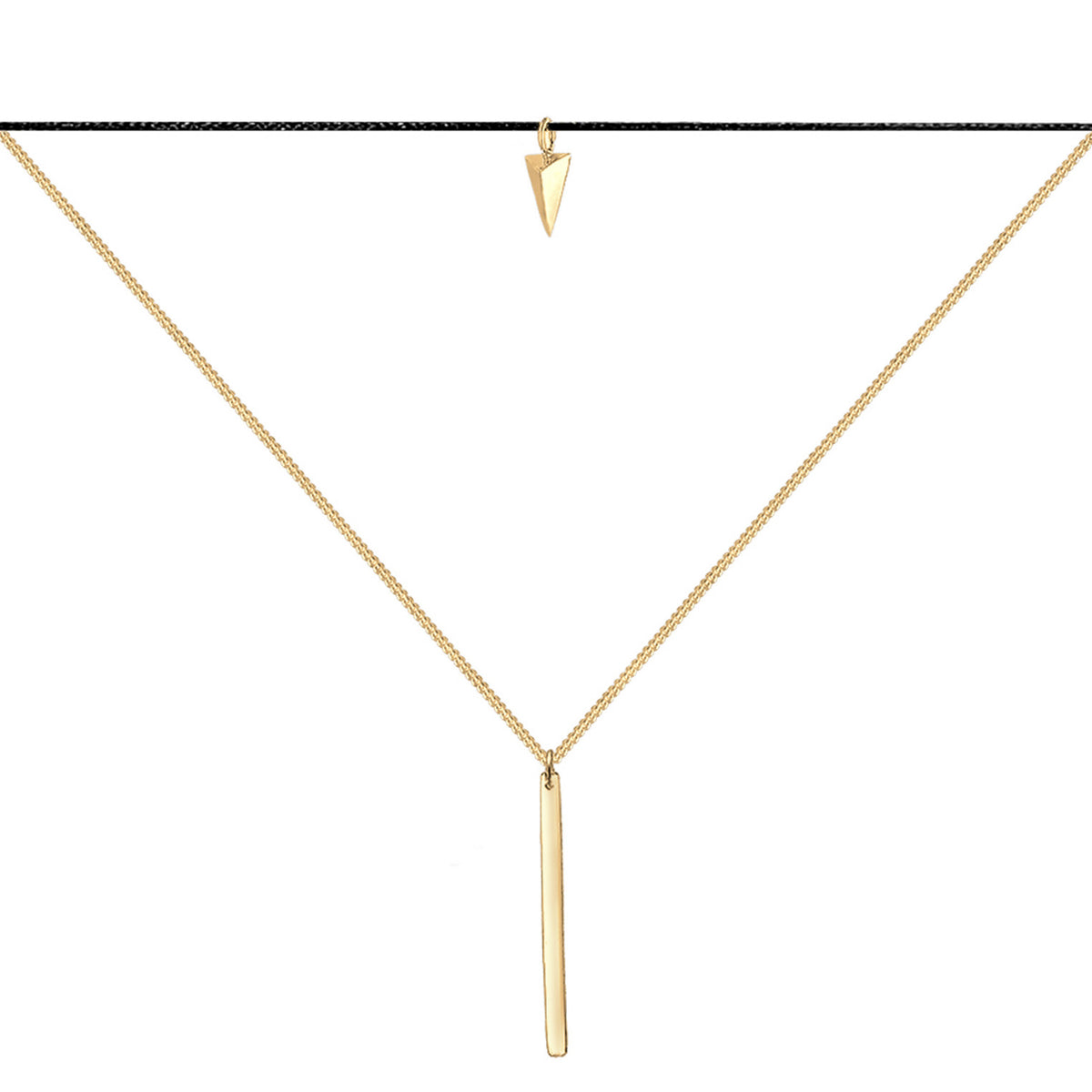 Gold - Elli | Layer-Choker | 925 Sterling Silber vergoldet