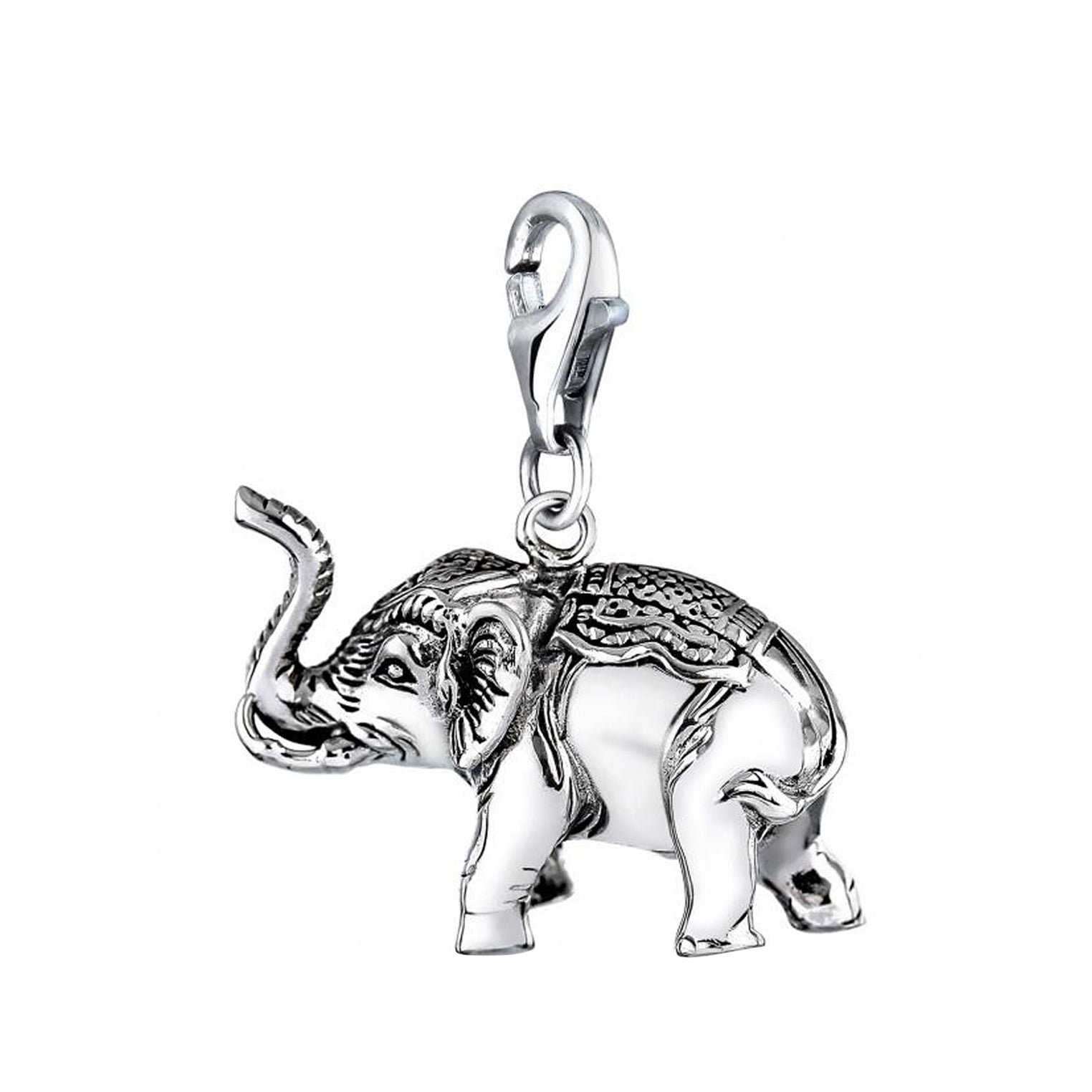 Silber - Nenalina | Charm Elefant | 925er Sterling Silber