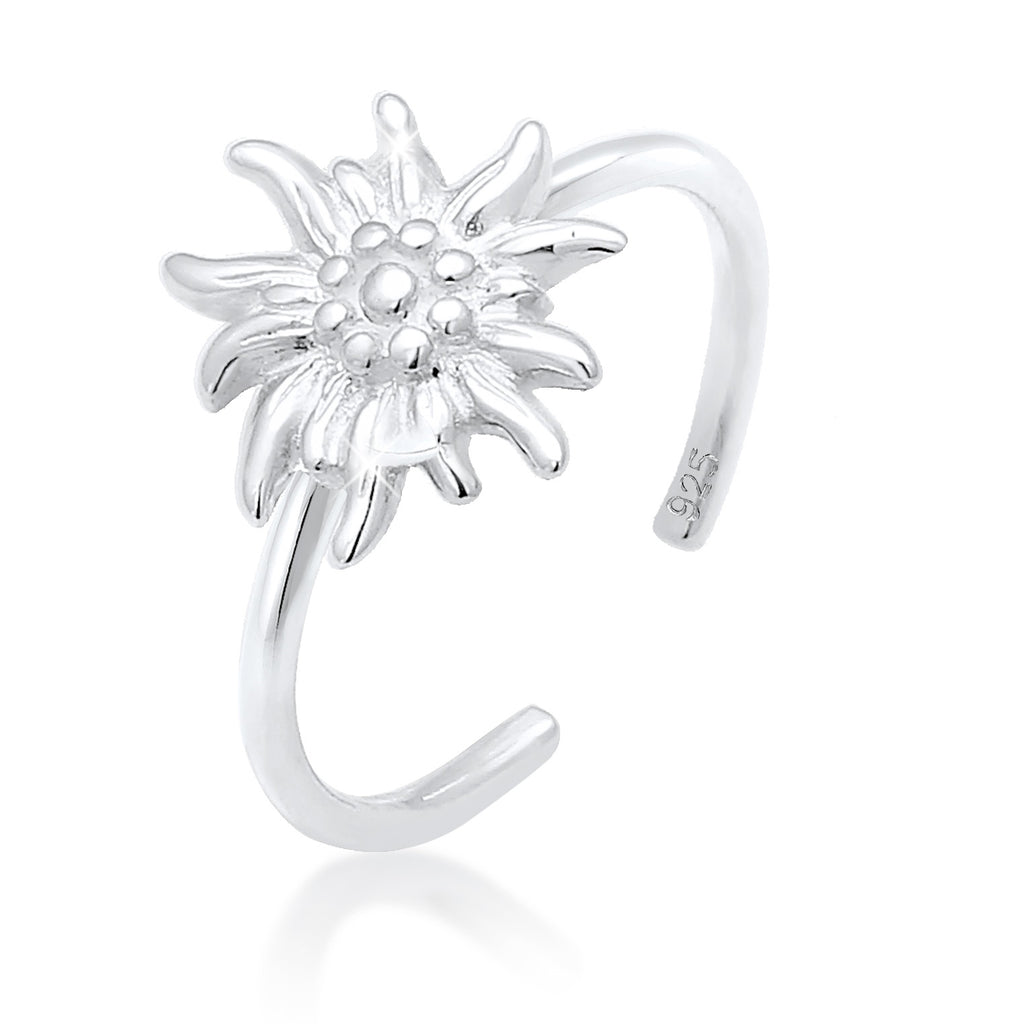 Silber - Elli | Ring Edelweiss | 925er Sterling Silber