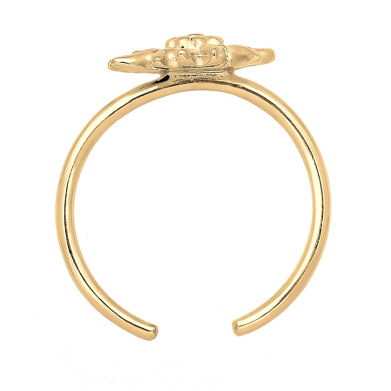 Gold - Elli | Ring Edelweiss | 925 Sterling Silber vergoldet