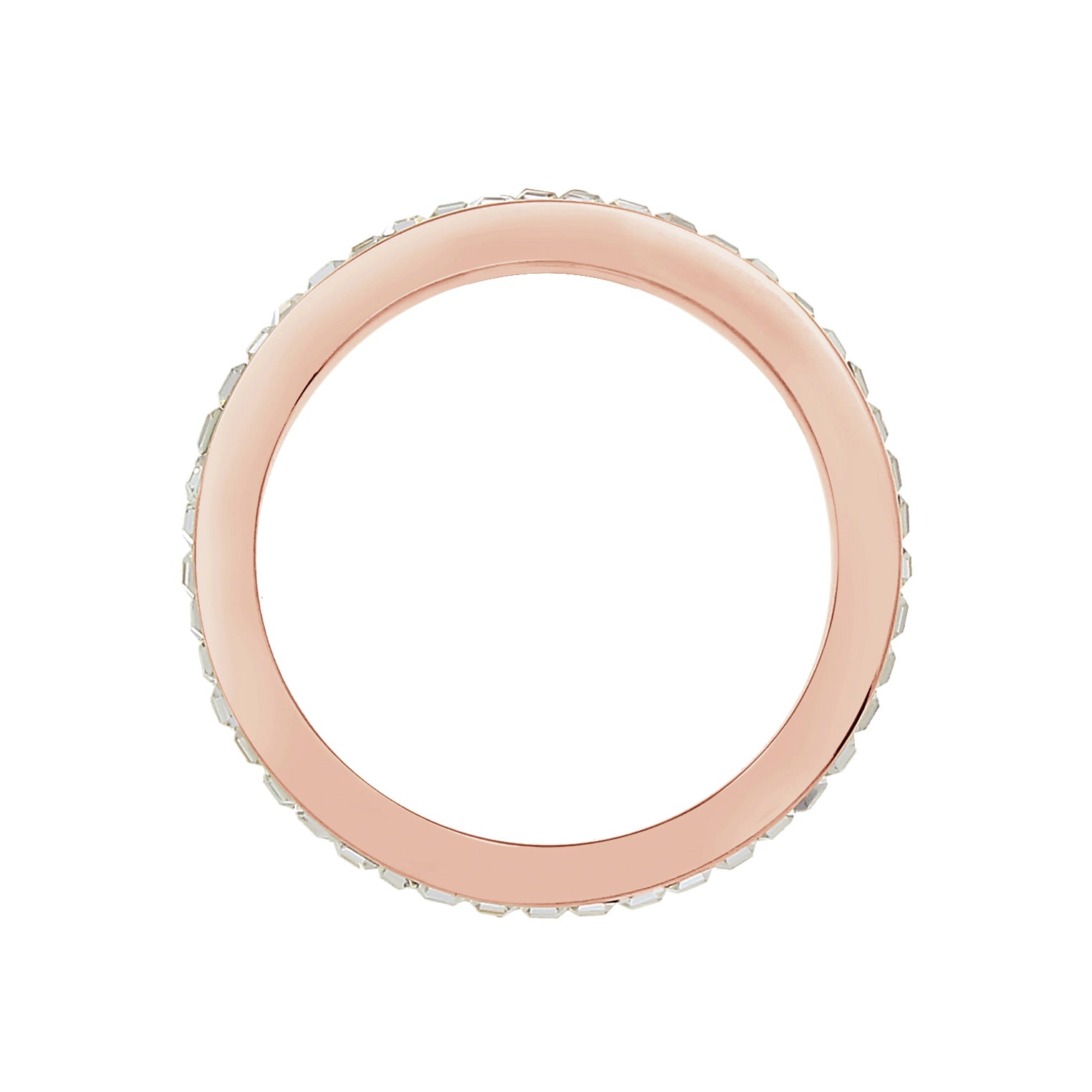 Roségold - Elli PREMIUM | Bandring | Kristall (Weiß) | 925 Sterling Silber Rosegold