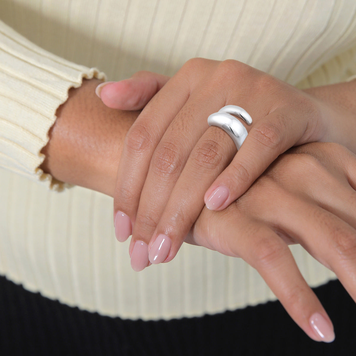 Silber - Nenalina | Chunky Wickelring | 925 Sterling Silber