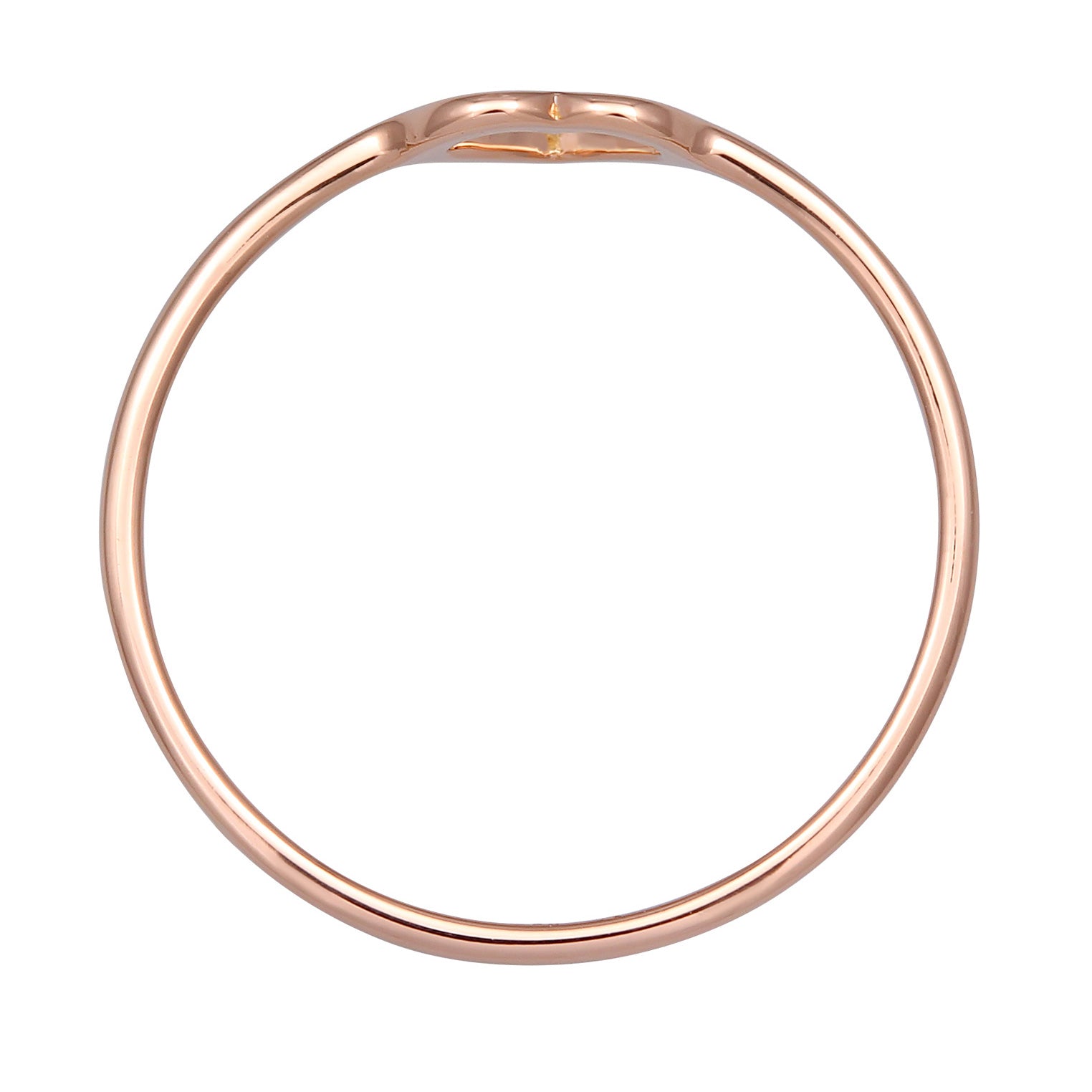 Roségold - Elli PREMIUM | Ring Herz | 750 Roségold