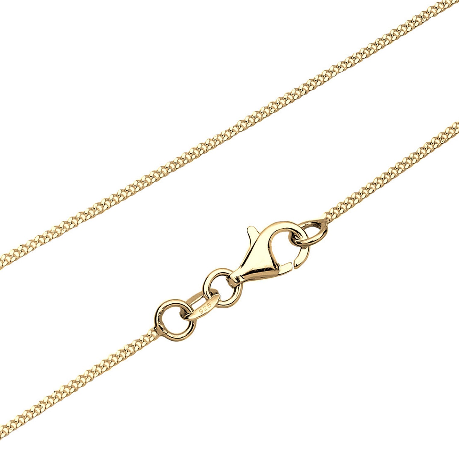 Weiß - Elli | Halskette Geburtsstein | Mit Kristallen von Swarovski® (Weiß) | 925 Sterling Silber vergoldet