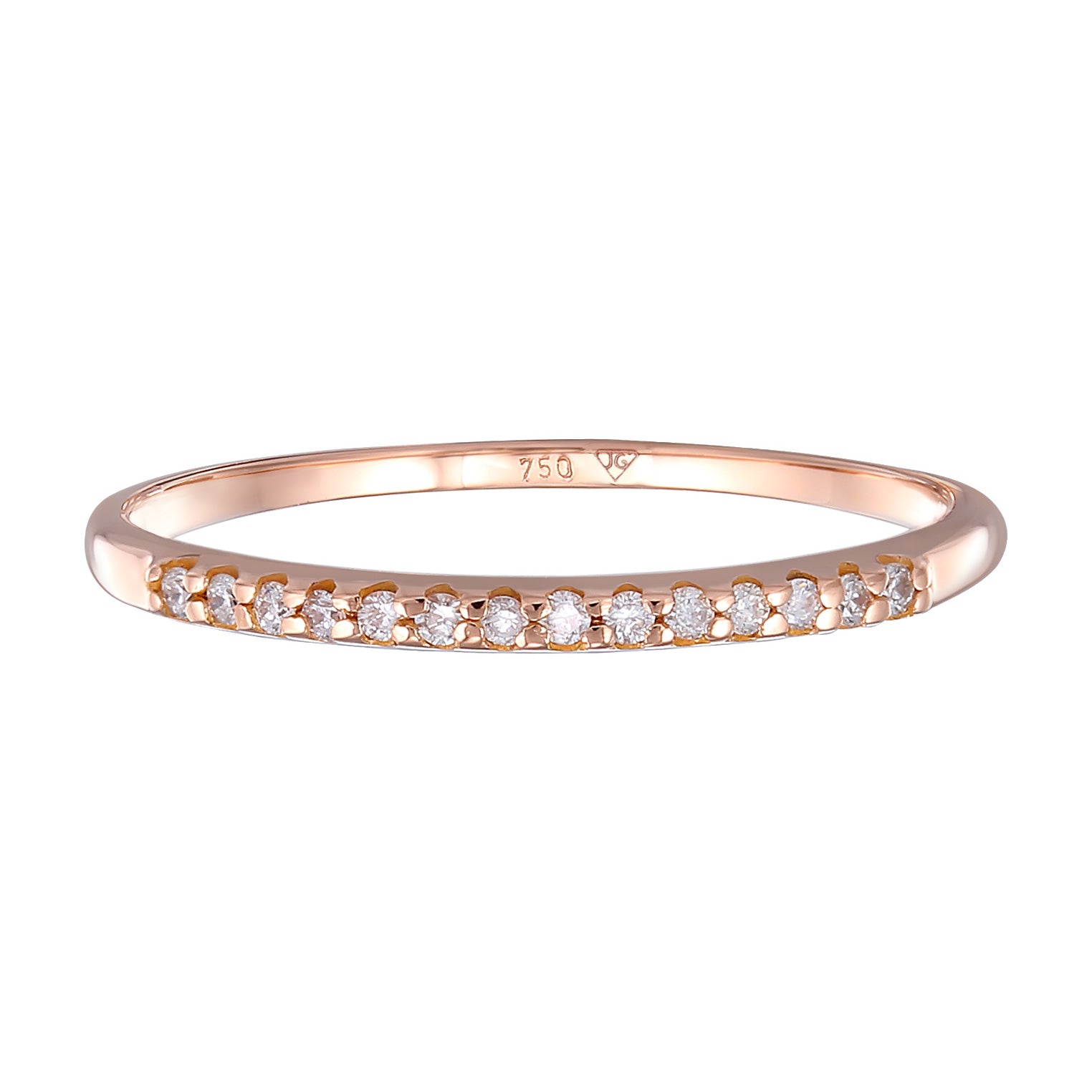 Roségold - Elli DIAMONDS | Verlobungsring | Diamant ( Weiß, 0,07 ct ) | 750 Roségold