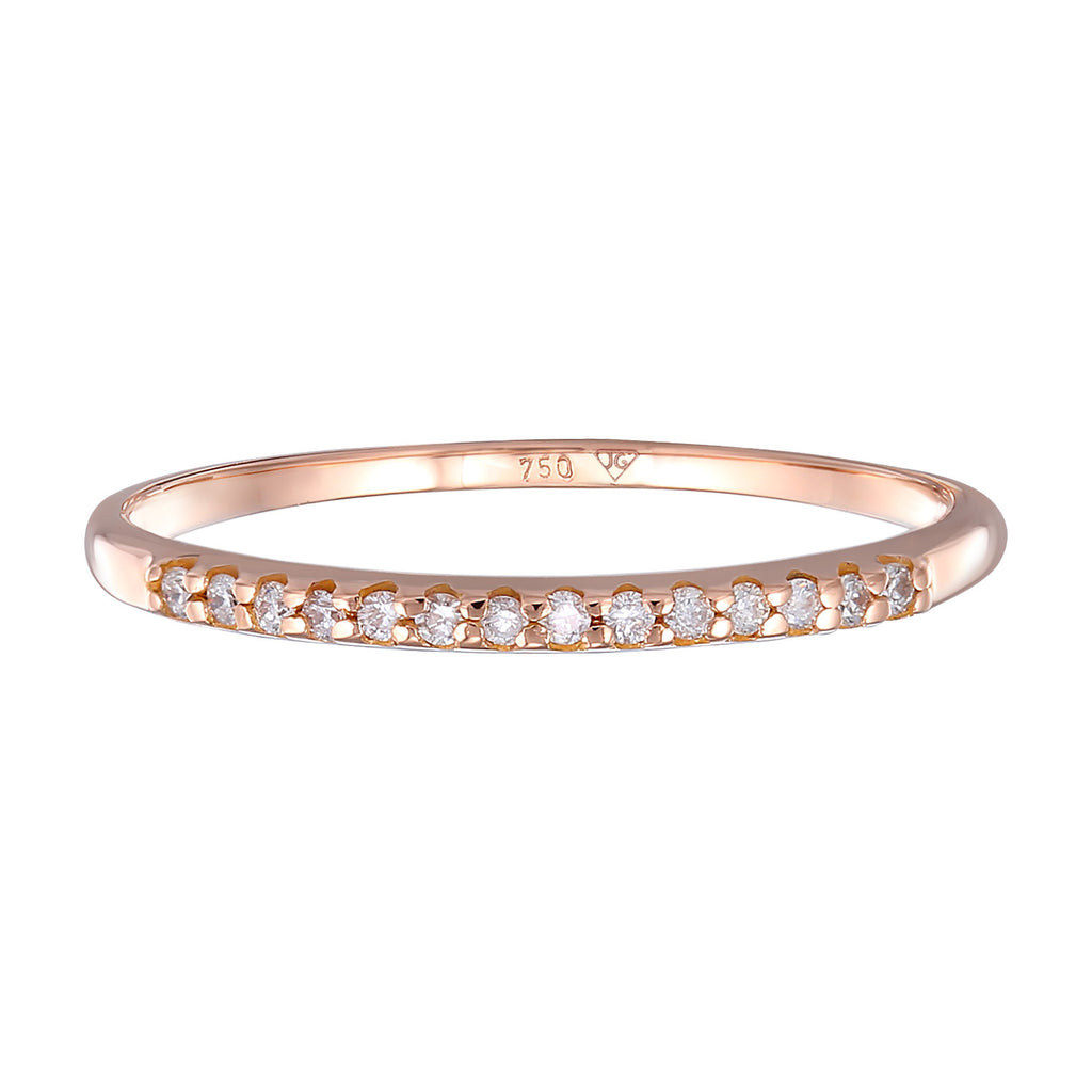 Roségold - Elli DIAMONDS | Verlobungsring | Diamant ( Weiß, 0,07 ct ) | 750 Roségold