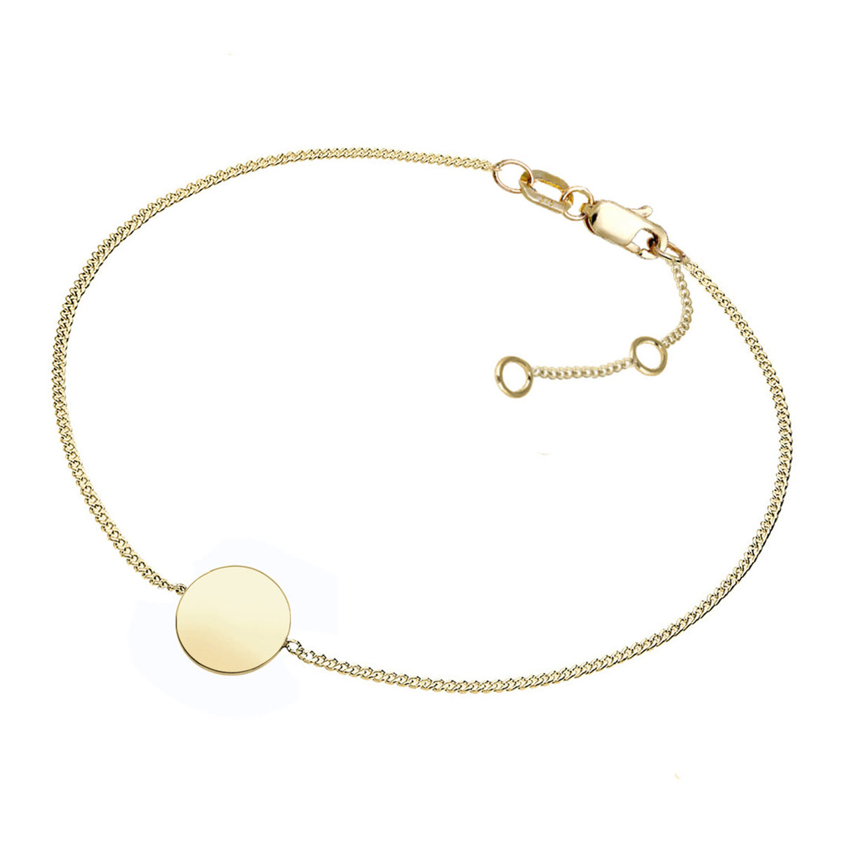 Gold - Elli PREMIUM | Armband Plättchen Geo | 375 Gelbgold