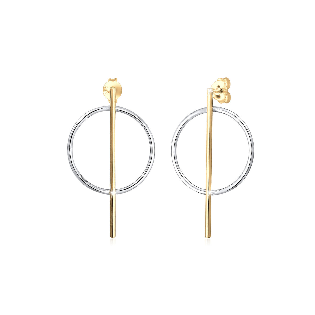 Gold - Elli | Ohrstecker | 925 Sterling Silber vergoldet