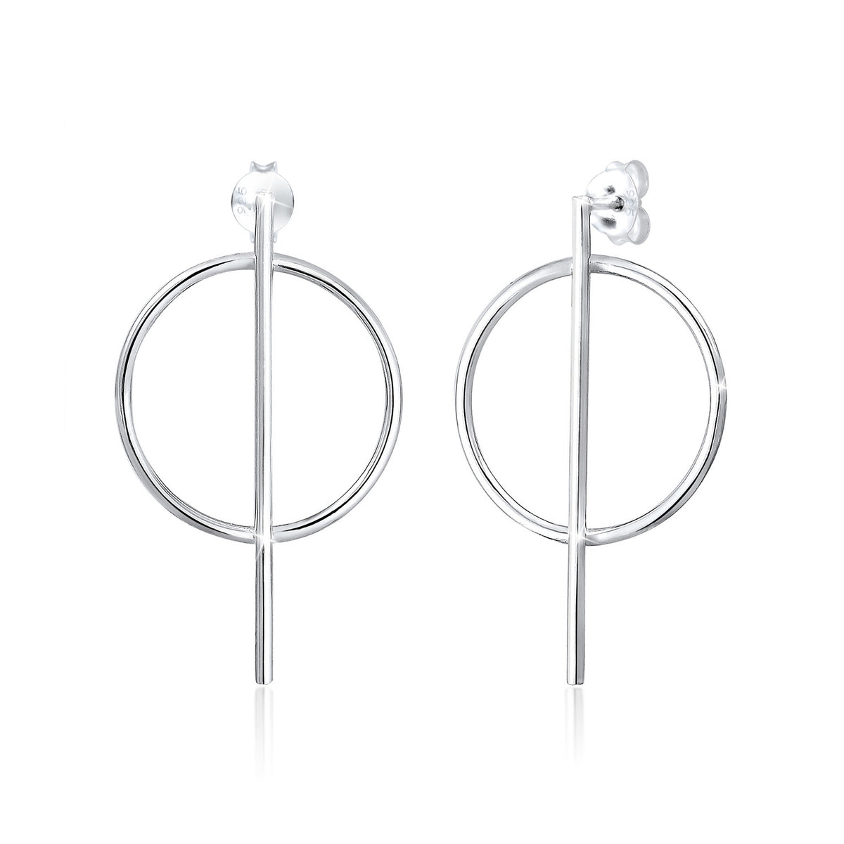 Silber - Elli | Ohrstecker Geo | 925er Sterling Silber