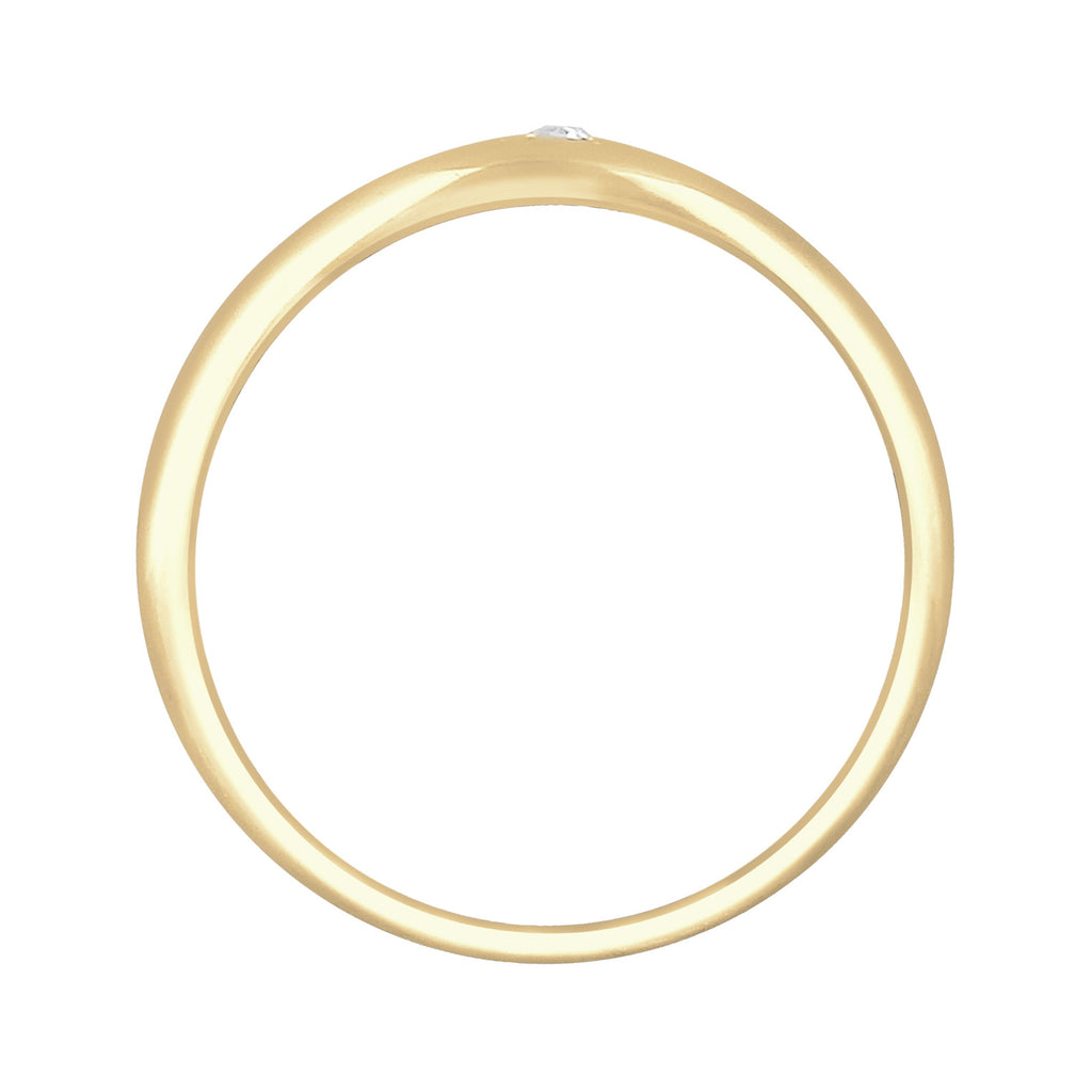Gold - Elli | Siegelring Astro | Mit Kristallen von Swarovski® (Weiß) | 925 Sterling Silber vergoldet