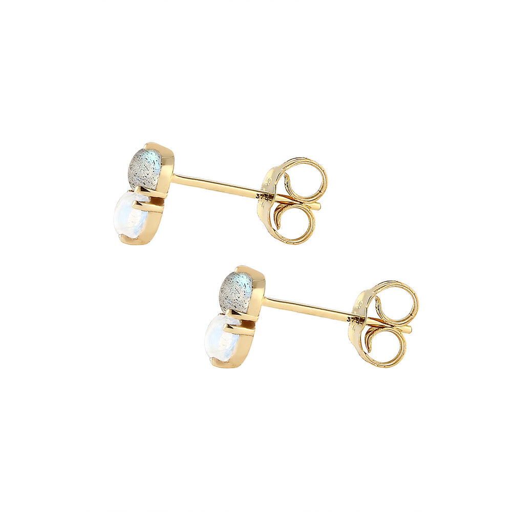 Stud Earrings | moonstone ( white )
