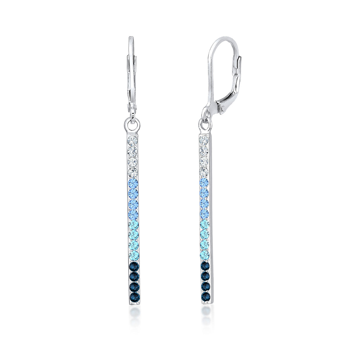 Blau - Elli | Ohrhänger| Mit Kristallen von Swarovski® (Blau) | 925er Sterling Silber