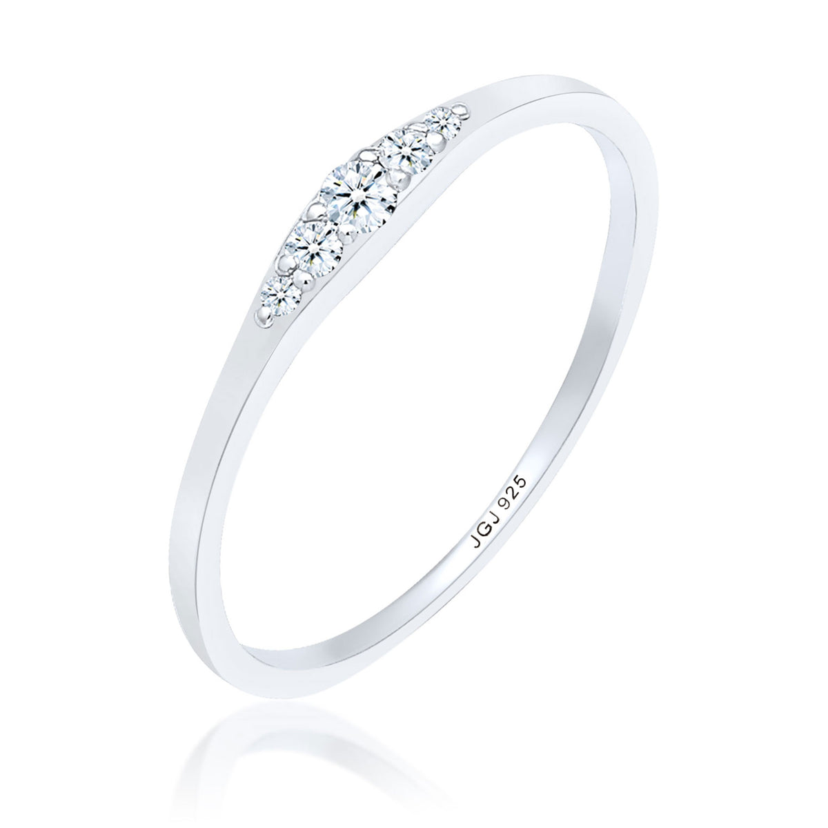 Silber - Elli DIAMONDS | Verlobungsring | Diamant ( Weiß, 0,07 ct ) | 925er Sterling Silber
