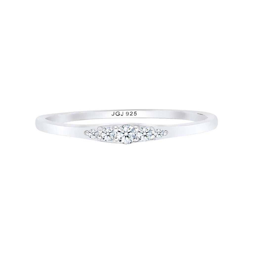 Silber - Elli DIAMONDS | Verlobungsring | Diamant ( Weiß, 0,07 ct ) | 925er Sterling Silber