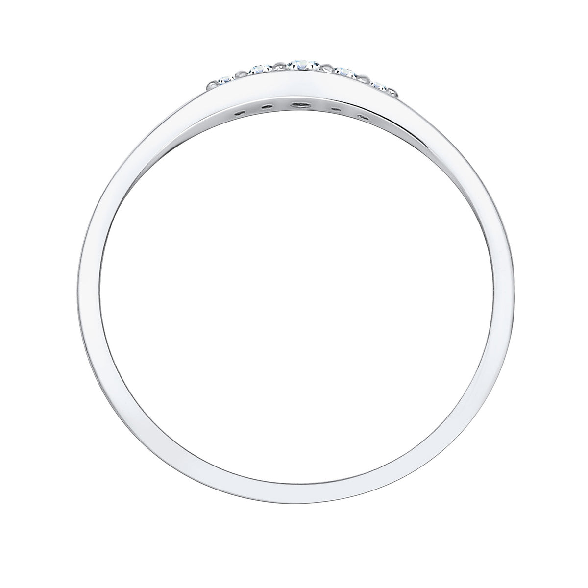Silber - Elli DIAMONDS | Verlobungsring | Diamant ( Weiß, 0,07 ct ) | 925er Sterling Silber