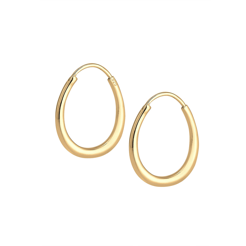 Gold - Elli | Creole | 925 Sterling Silber vergoldet