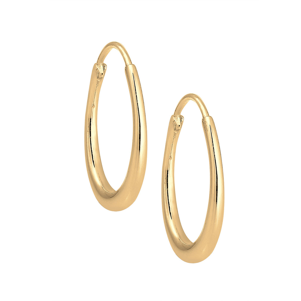 Gold - Elli | Creole | 925 Sterling Silber vergoldet