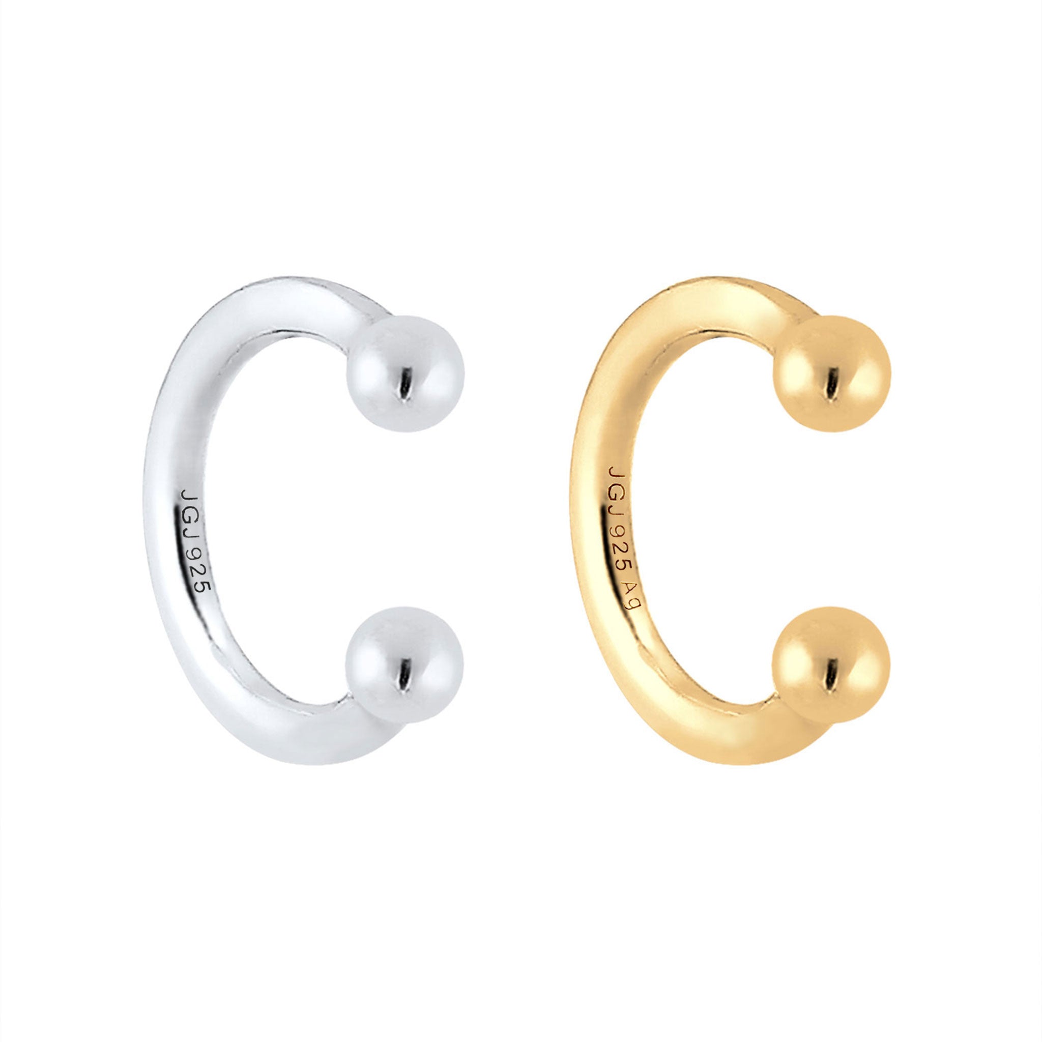 Silber - Elli | Earcuff | 925 Sterling Silber vergoldet