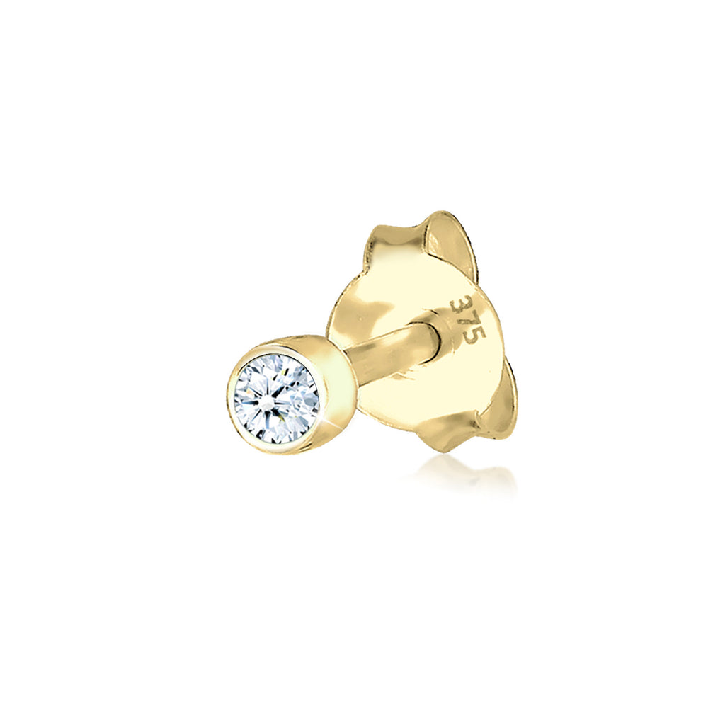 Gold - Elli DIAMONDS | Ohrstecker | Diamant ( Weiß, 0,03 ct ) | 375 Gelbgold