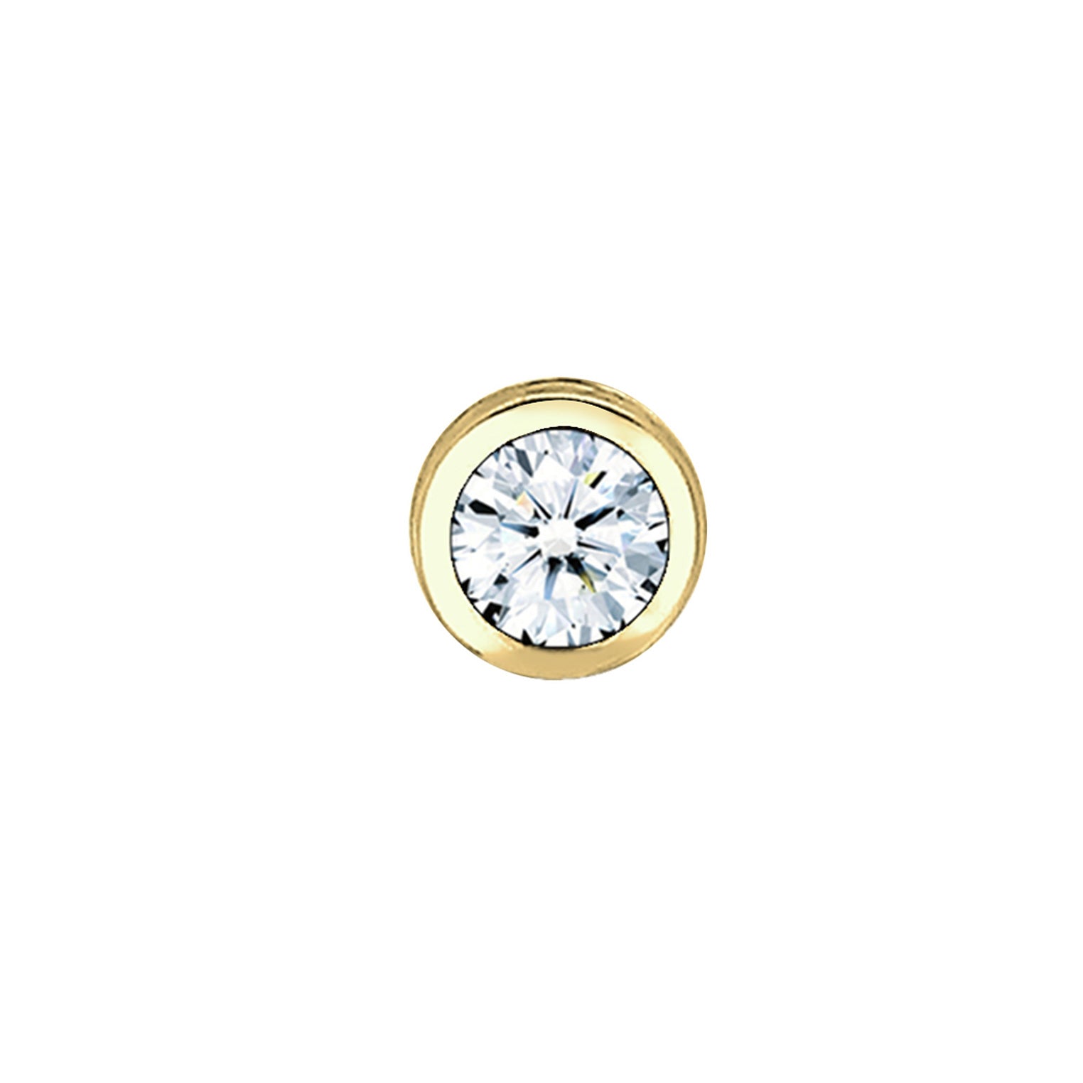 Gold - Elli DIAMONDS | Ohrstecker | Diamant ( Weiß, 0,03 ct ) | 375 Gelbgold