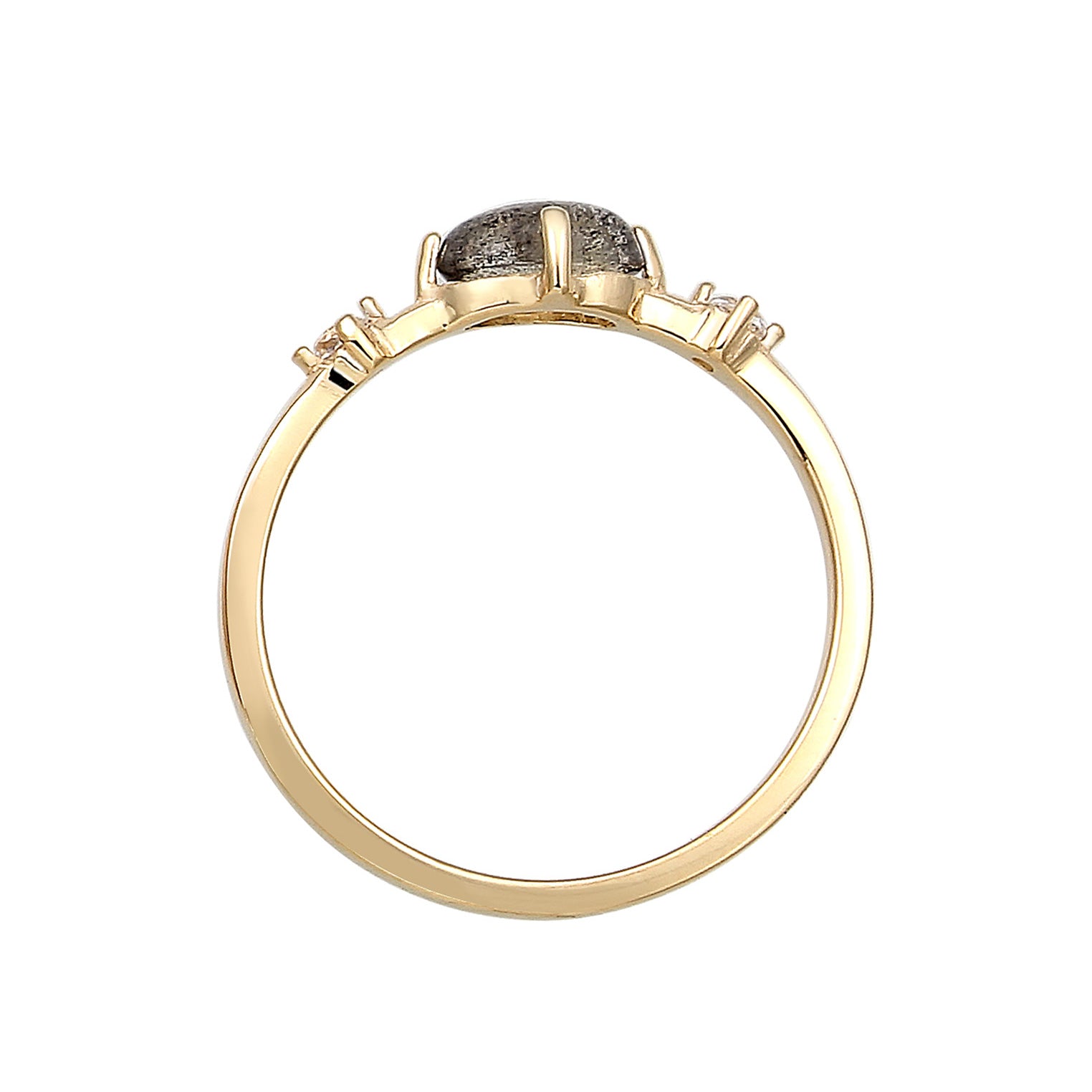 Gold - Elli PREMIUM | Ring | Topas ( Weiß ) | 375 Gelbgold
