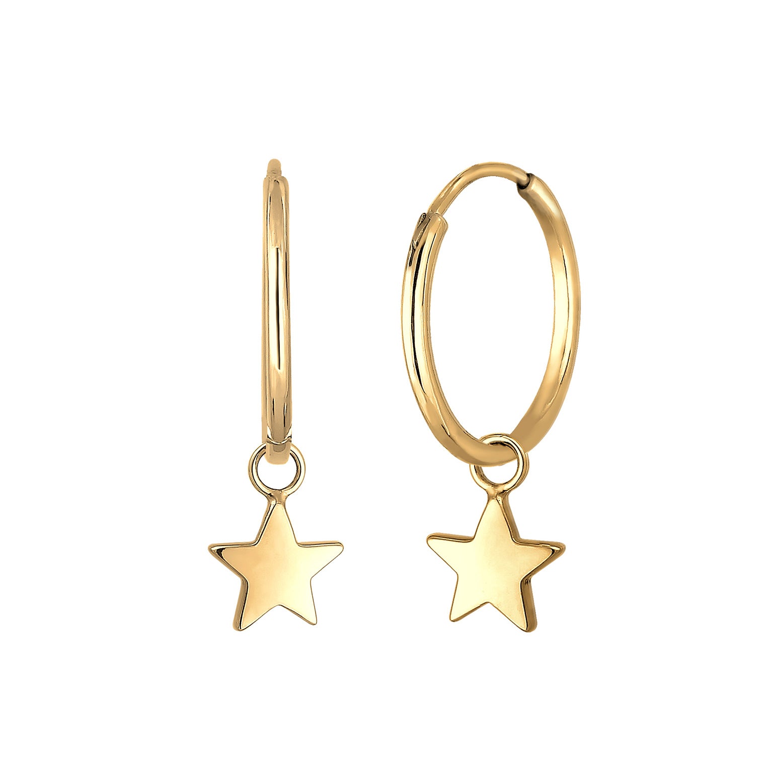 Gold - Elli | Creole Astro | 925 Sterling Silber vergoldet