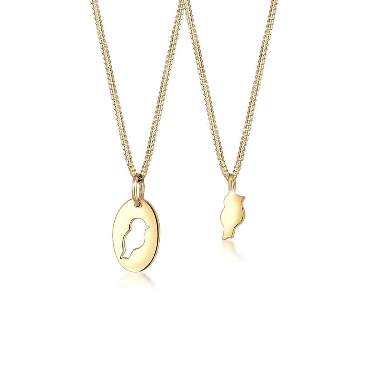 Gold - Elli | Halskettenset Mutter Kind| 925er Sterling Silber vergoldet