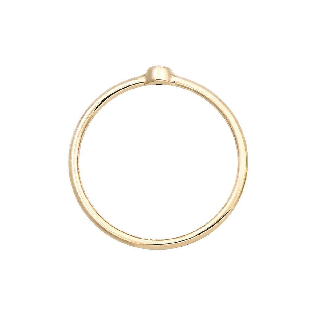 Gold - Elli DIAMONDS | Verlobungsring | Diamant ( Schwarz, 0,03 ct ) | 375 Gelbgold