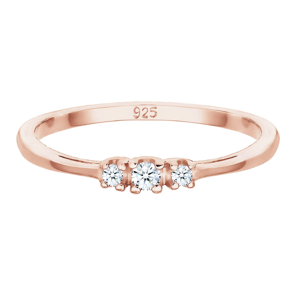 Roségold - Elli DIAMONDS | Verlobungsring | Diamant ( Weiß, 0,06 ct ) | 925 Sterling Silber Rosegold