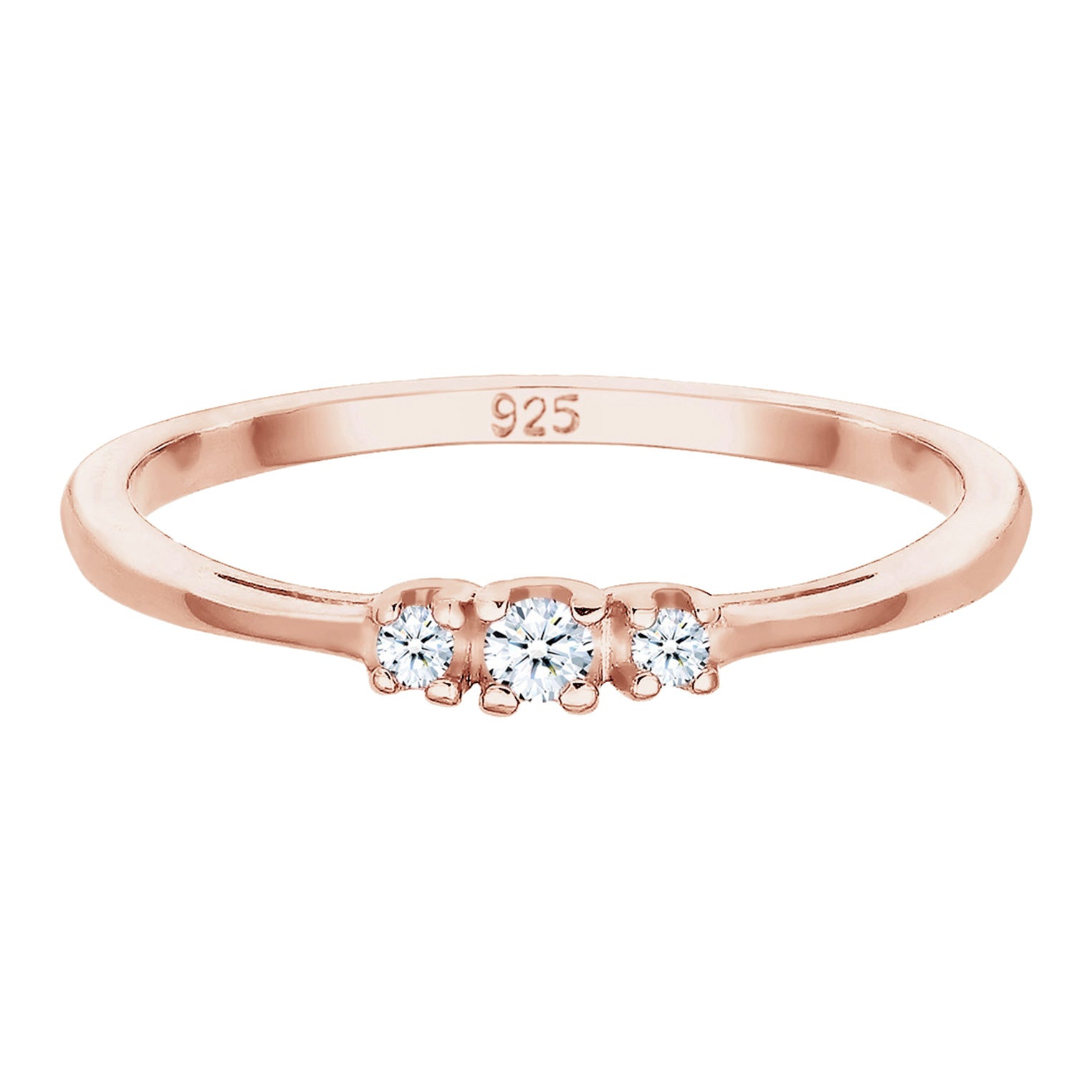 Roségold - Elli DIAMONDS | Verlobungsring | Diamant ( Weiß, 0,06 ct ) | 925 Sterling Silber Rosegold