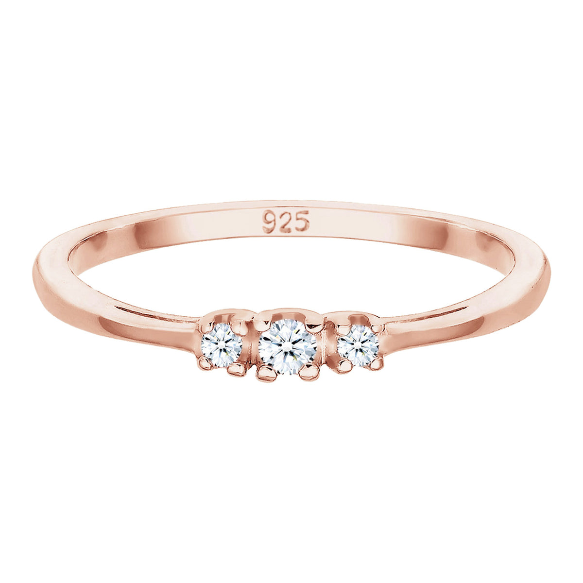 Roségold - Elli DIAMONDS | Verlobungsring | Diamant ( Weiß, 0,06 ct ) | 925 Sterling Silber Rosegold