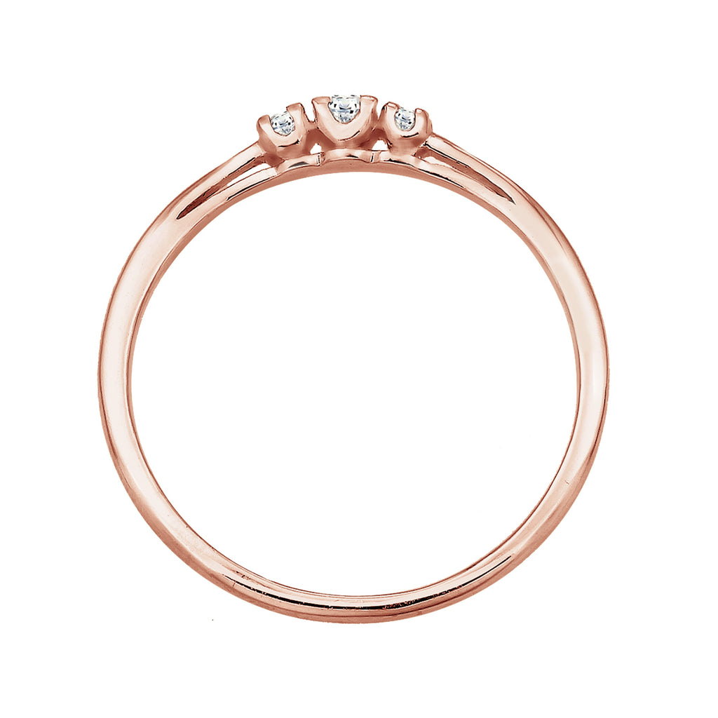 Roségold - Elli DIAMONDS | Verlobungsring | Diamant ( Weiß, 0,06 ct ) | 925 Sterling Silber Rosegold