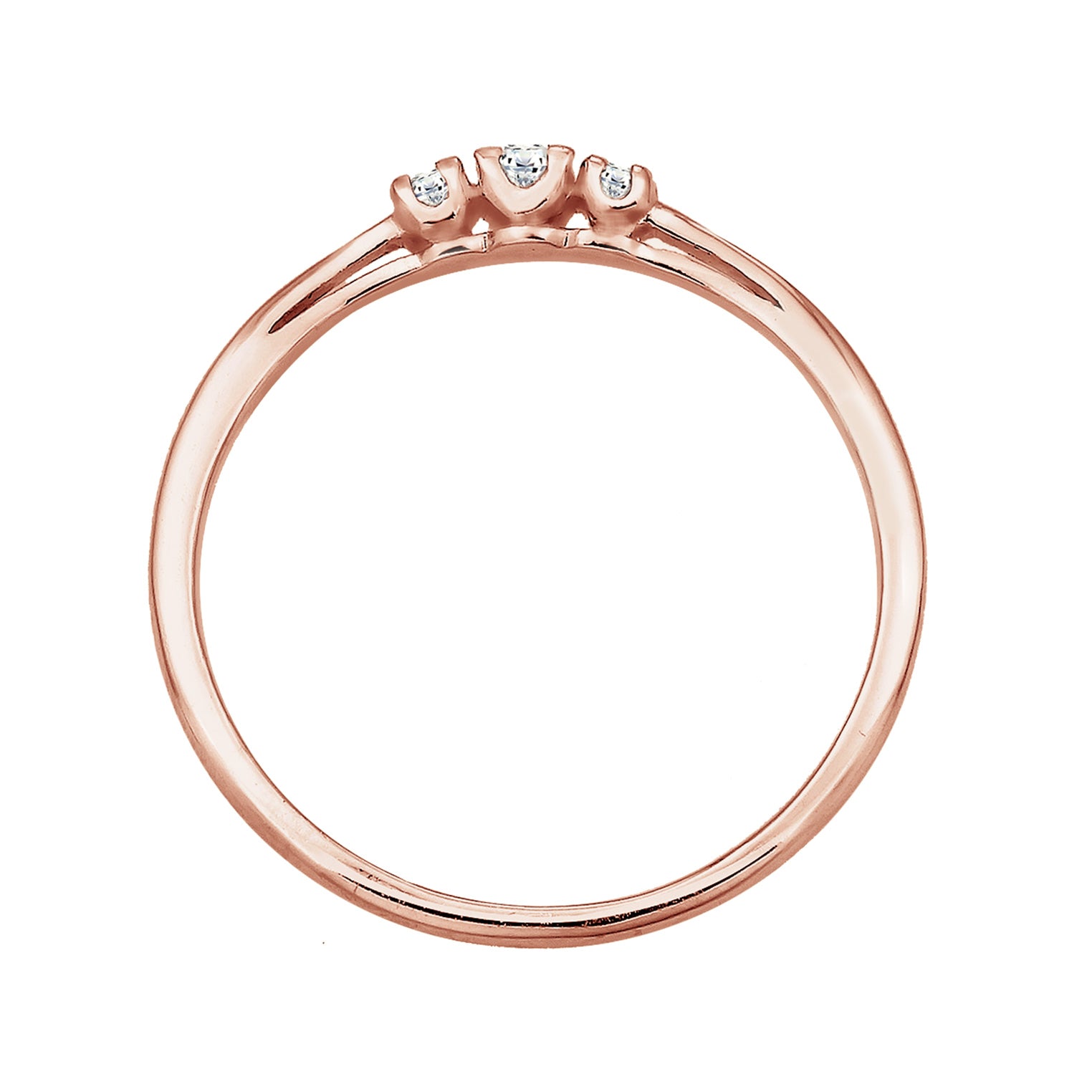 Roségold - Elli DIAMONDS | Verlobungsring | Diamant ( Weiß, 0,06 ct ) | 925 Sterling Silber Rosegold