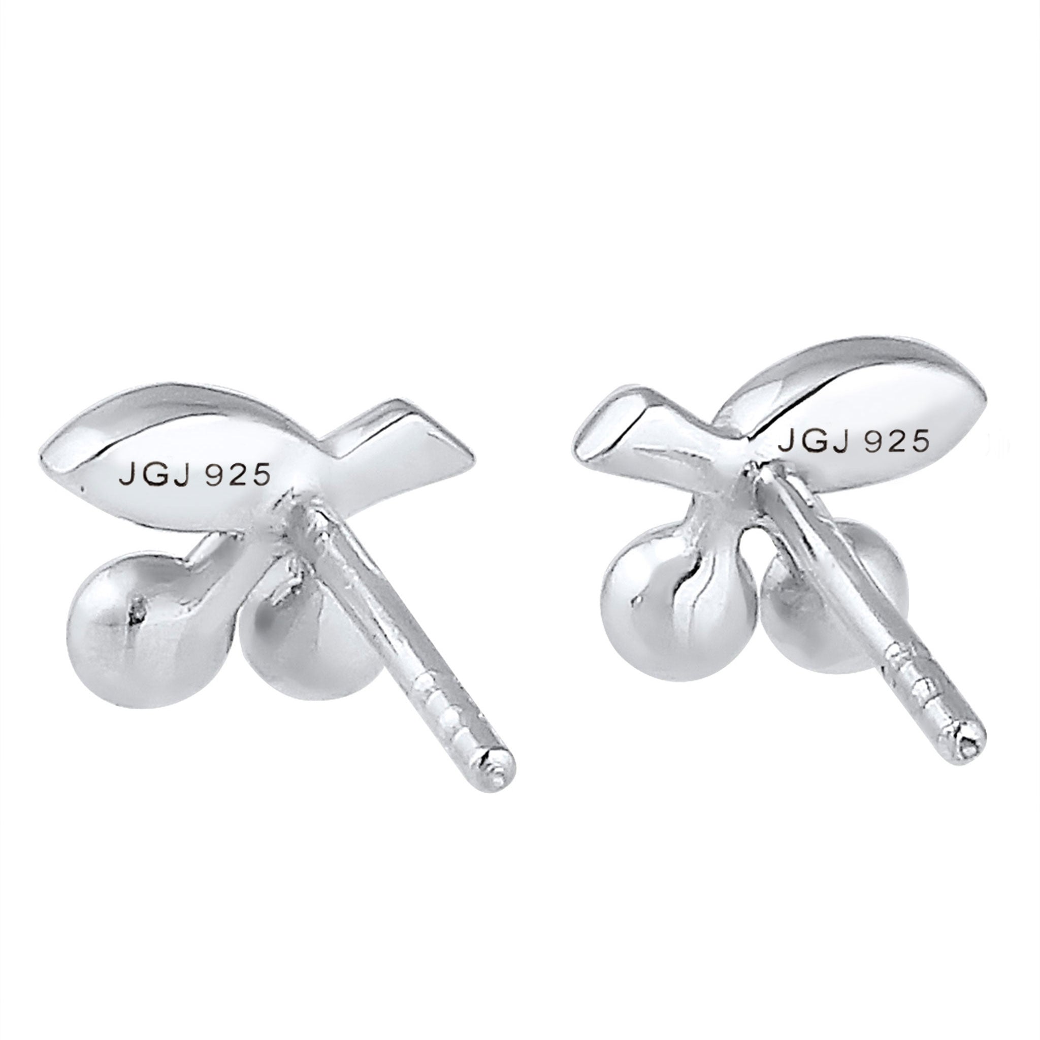 Silber - Elli | Ohrring Früchte | Kristall ( Pink ) | 925er Sterling Silber
