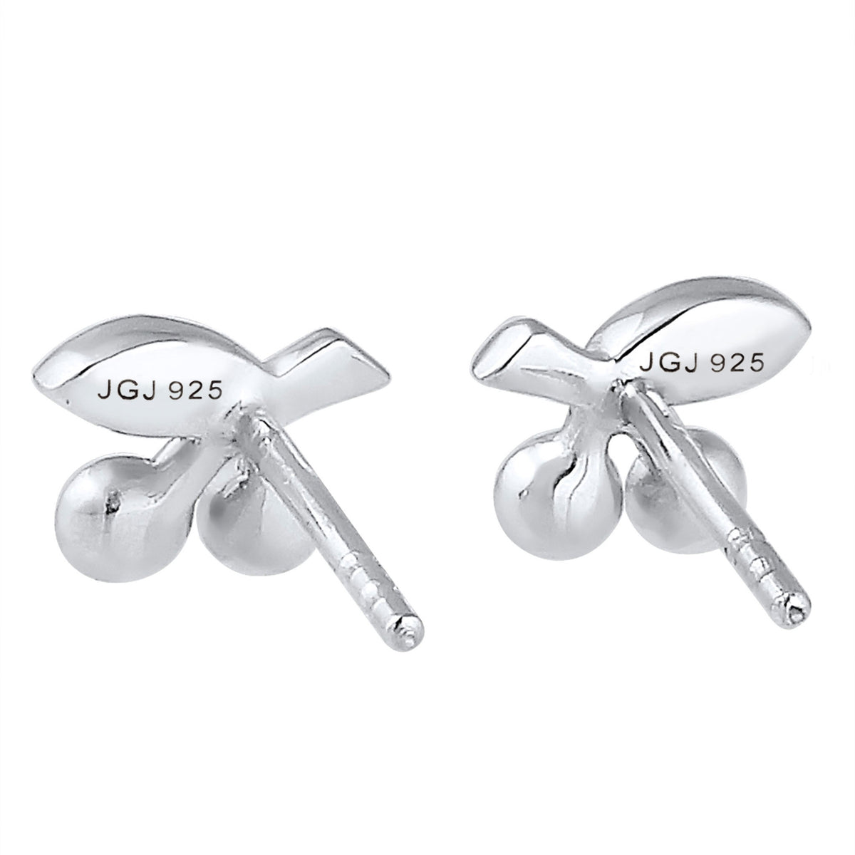Silber - Elli | Ohrring Früchte | Kristall ( Pink ) | 925er Sterling Silber