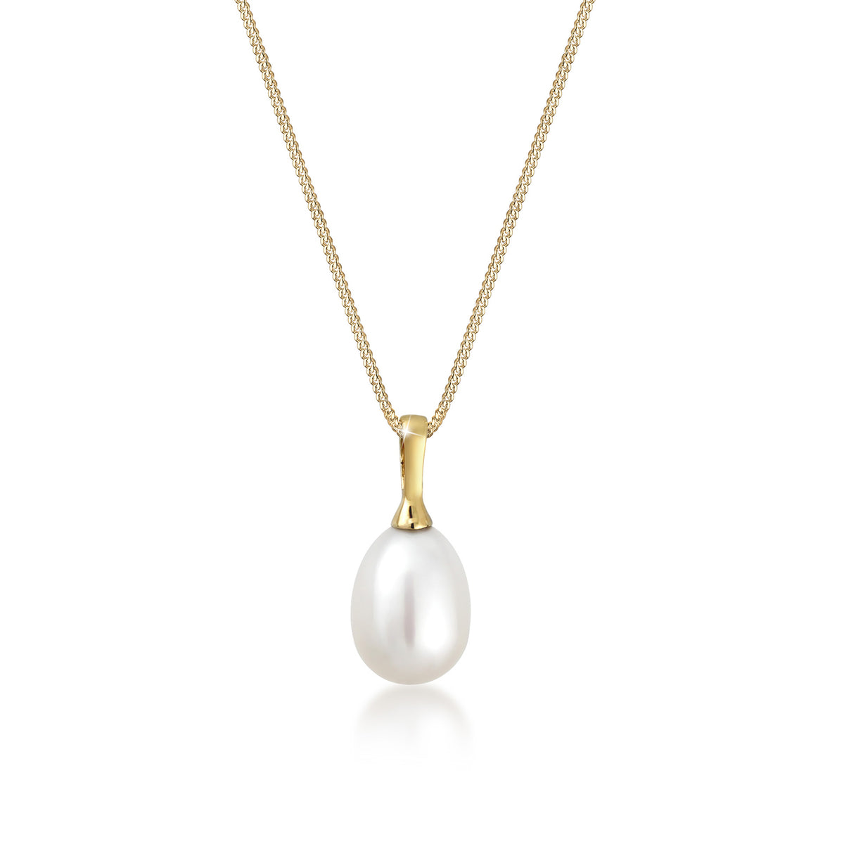 Gold - Elli PREMIUM | Halskette | Süßwasserperle | 375 Gelbgold