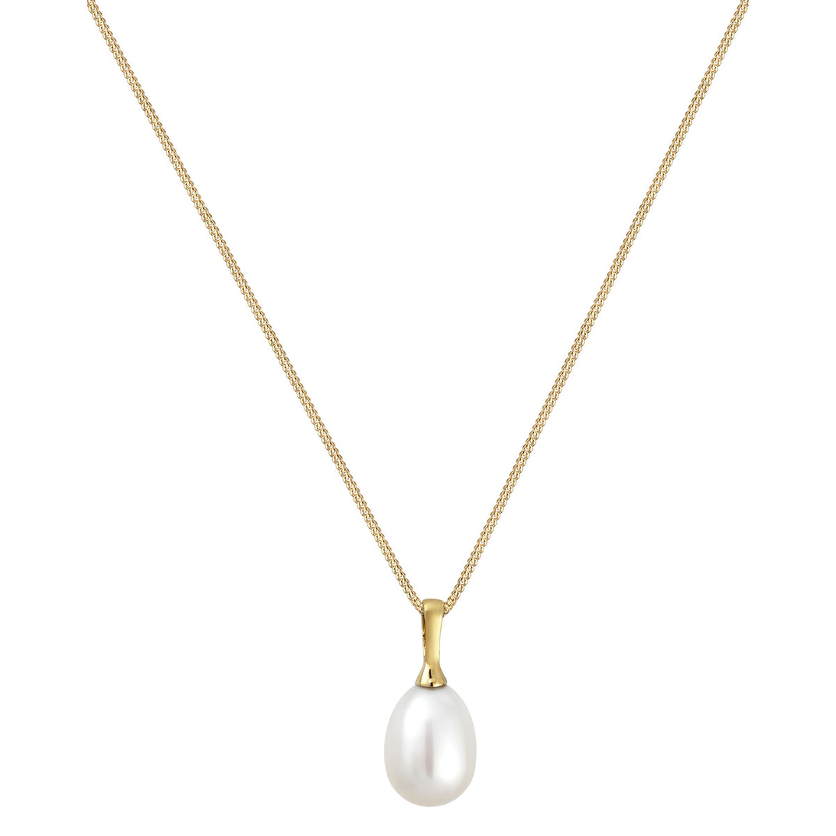 Gold - Elli PREMIUM | Halskette | Süßwasserperle | 375 Gelbgold
