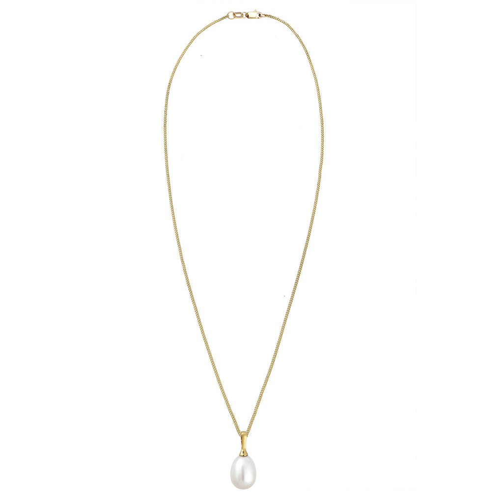 Gold - Elli PREMIUM | Halskette | Süßwasserperle | 375 Gelbgold