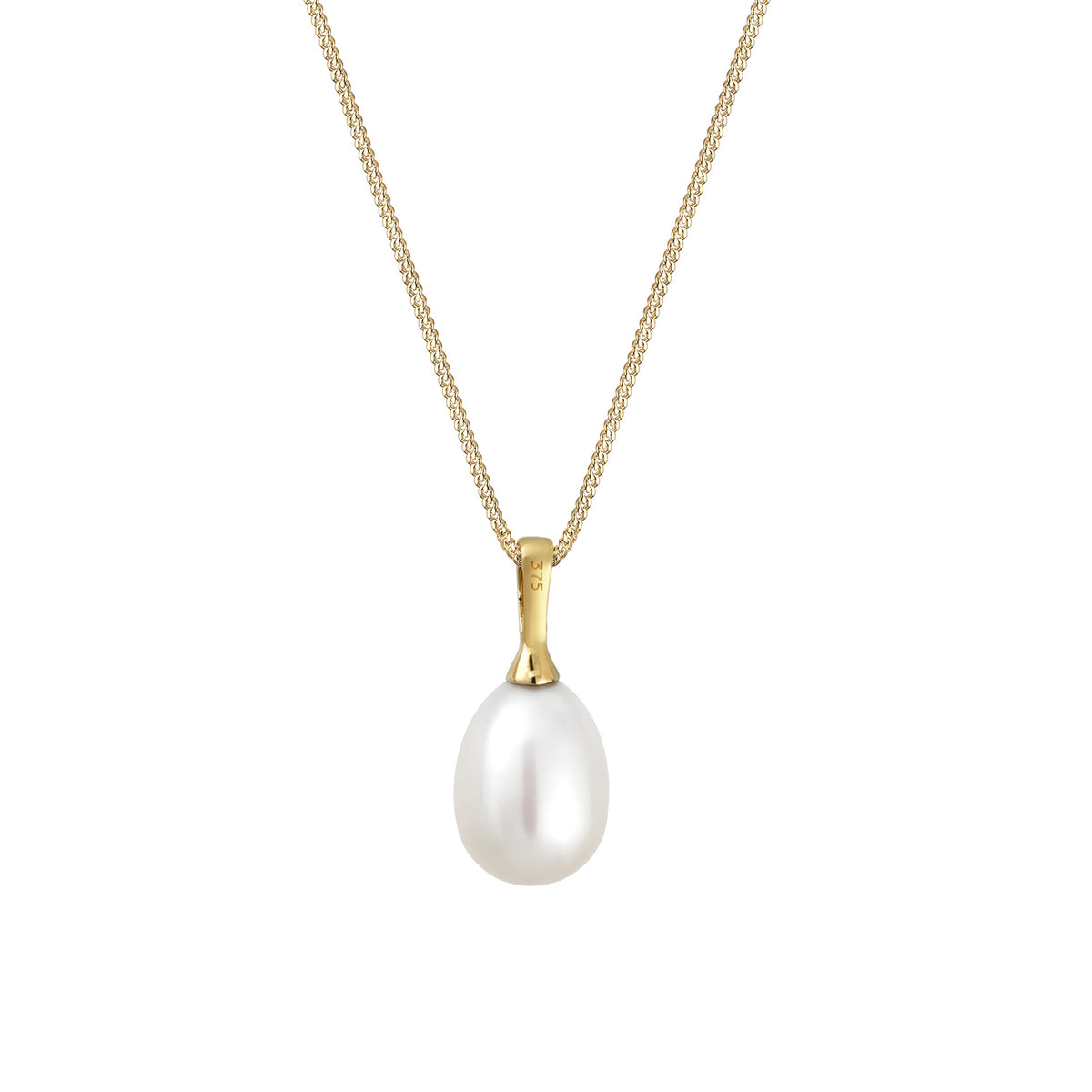Gold - Elli PREMIUM | Halskette | Süßwasserperle | 375 Gelbgold