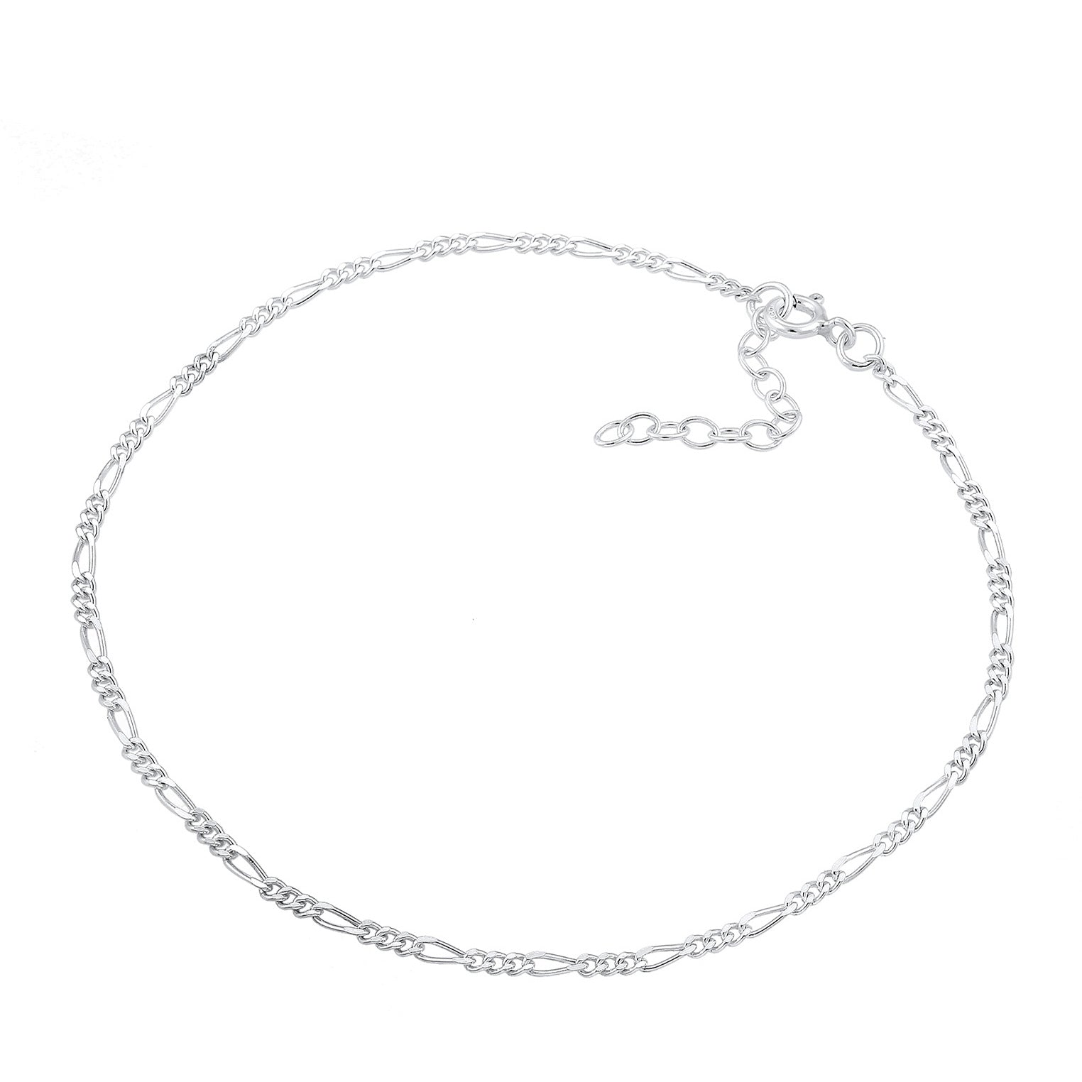 Silber - Elli | Figaro-Fußkettchen | 925er Sterling Silber