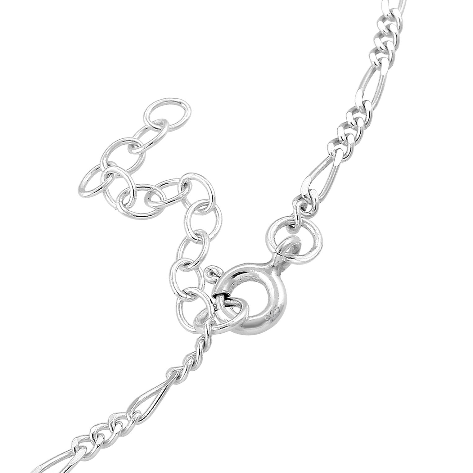 Silber - Elli | Figaro-Fußkettchen | 925er Sterling Silber