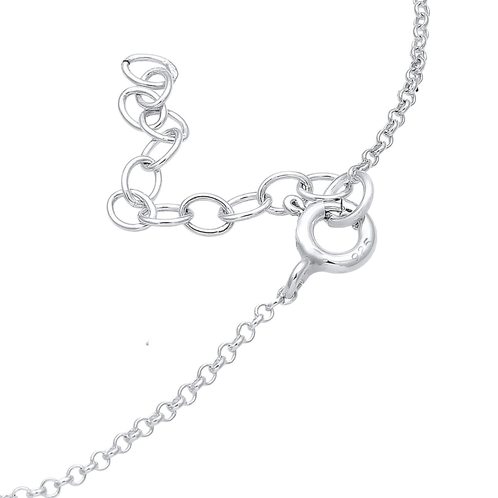 Silber - Elli | Solitär-Armband | Kristall ( Weiß ) | 925er Sterling Silber