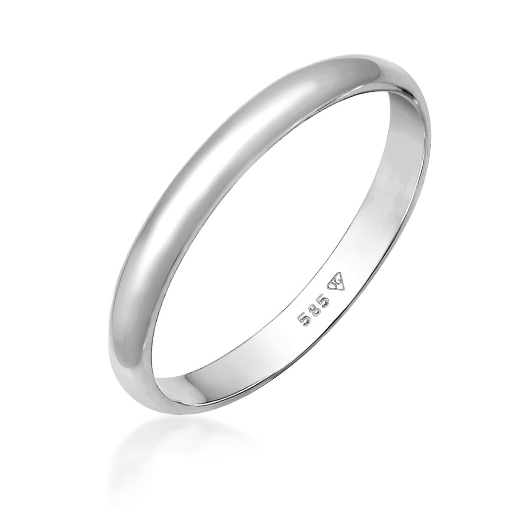 Weiß - Elli PREMIUM | Paarring | 585 Weißgold