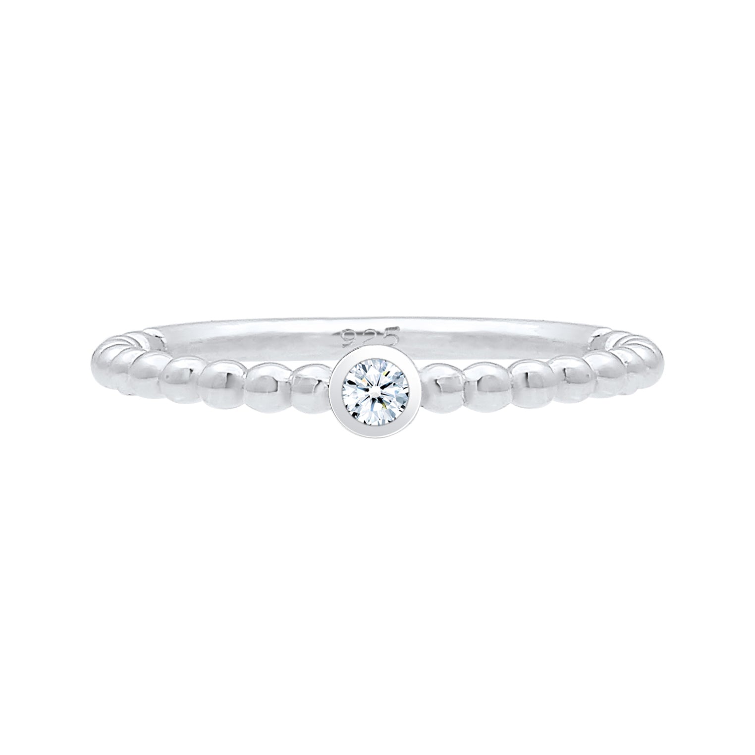 Silber - Elli DIAMONDS | Verlobungsring | Diamant ( Weiß, 0,03 ct ) | 925er Sterling Silber