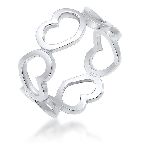 Silber - Elli | Ring Herz | 925er Sterling Silber