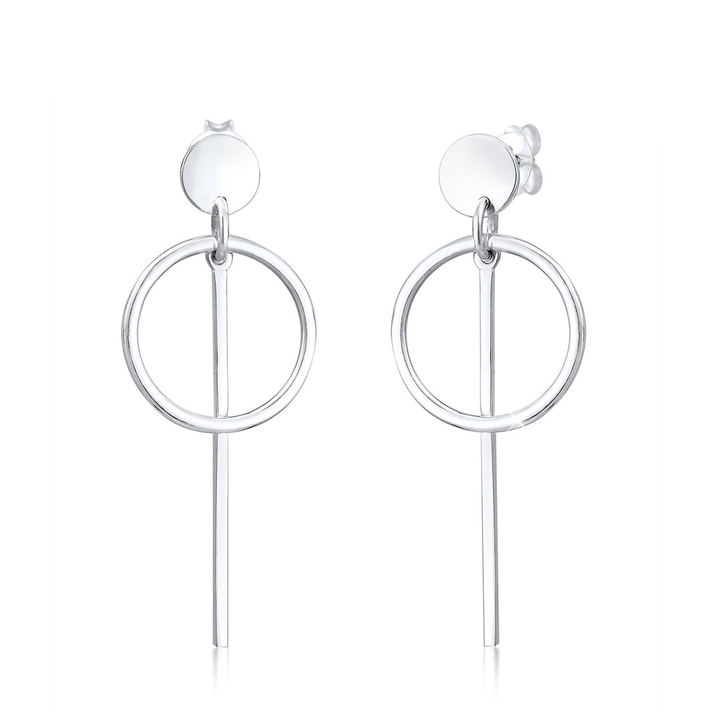 Silber - Elli | Ohrhänger Geo | 925er Sterling Silber